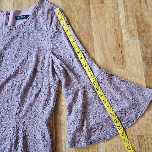 Mikarose 2XL Mauve Pink Lace Midi Dress NWT – Modest Long Sleeve - Picture 7 of 9